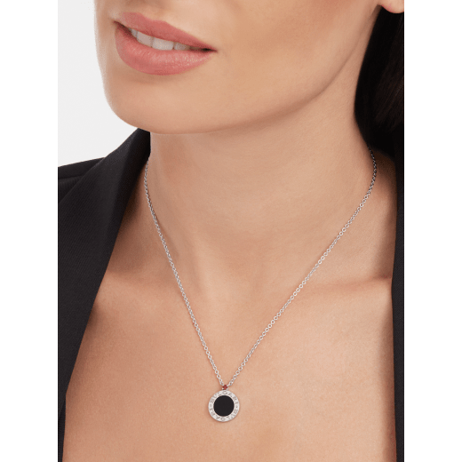 Save the Children 10th Anniversary necklace in sterling silver with pendant set with onyx element and a ruby 356910 image 4