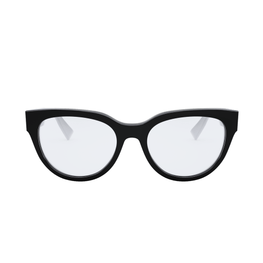 Bvlgari Roma butterfly acetate glasses with metal logo on the temples and blue light filter lenses 904334 image 2