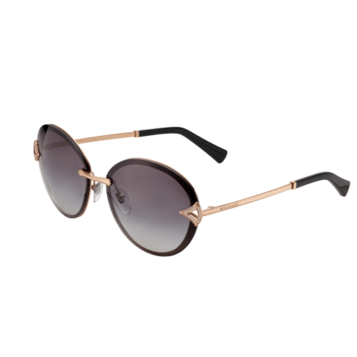 Bvlgari Bvlgari BV6152B Sunglasses Women Geometric Gold 60mm New & Authentic 