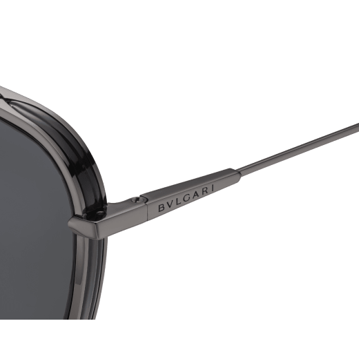 Lunettes de soleil B.zero1 à monture carrée en métal avec motif Tubogas BV40018U image 3