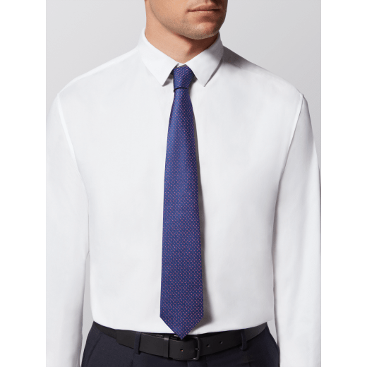 Bulgari ShineBeth seven-fold tie in fine bordeaux jacquard silk. BulgariShineBeth image 3