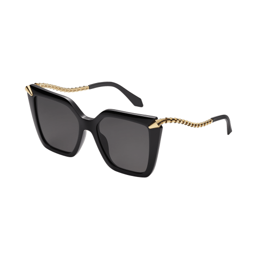 Serpenti Viper butterfly acetate sunglasses with gold-finished temples BV40002I image 1
