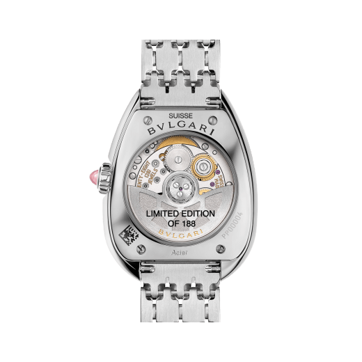 Serpenti Seduttori 精鋼腕錶，錶圈鑲飾鑽石，紅寶石色扭索紋錶盤。防水深度 30 公尺。農曆新年特別版錶款。 104310 image 2