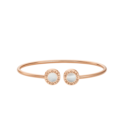 Bvlgari Bvlgari 18 kt rose gold wire bracelet set with mother-of-pearl elements BR860205 image 2