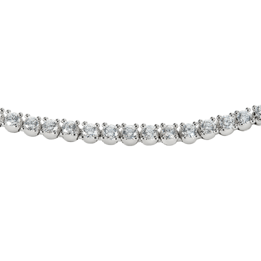 Corona 18 kt white gold tennis necklace with round brilliant cut diamonds 328610 image 2