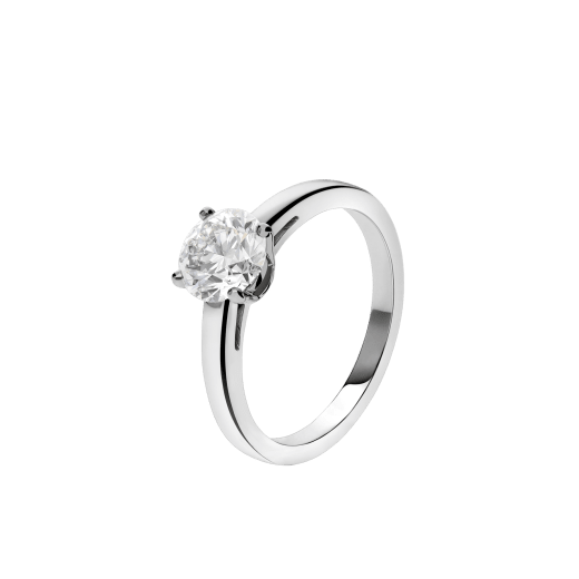 Griffe ring in platinum with round brilliant cut diamond. Available from 0.30 ct. 327827 image 1