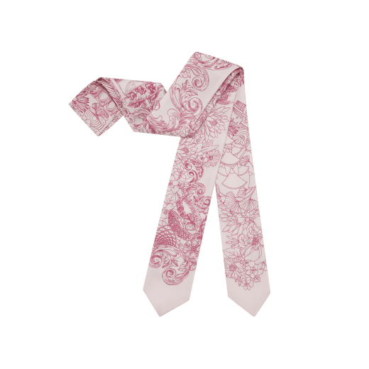 Bvlgari Alchemist soft tie shelley in fine light pink silk twill. Made of 100% silk. 246302 image 1