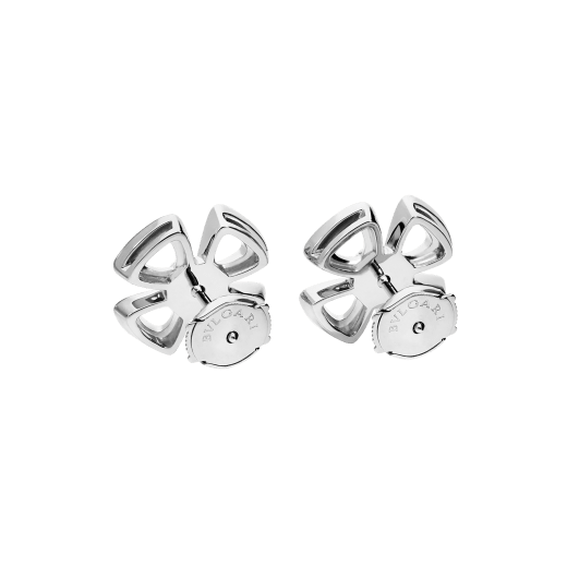 Fiorever 18 kt white gold earrings, set with two central diamonds and pavé diamonds. 354502 image 3