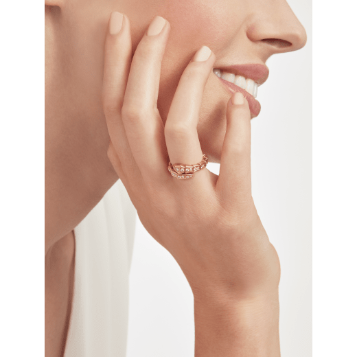 Кольцо Serpenti Viper, розовое золото 18 карат, бриллиантовое паве AN858522 image 3