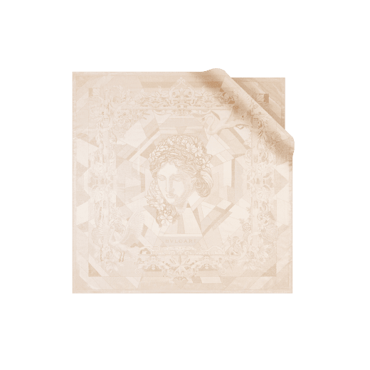 Polychroma Lux scarf in fine natural silk and cashmere. Made of 63% silk, 24% cashmere, 8% polyester and 5% polyamide. POLYCHROMALUX-SQ image 1