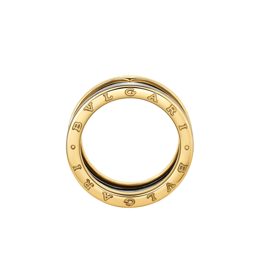 B.zero1 Gold & Steel two-band ring in 18 kt yellow gold and stainless steel AN860829 image 2