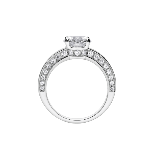 Dedicata a Venezia: 1503 Ring aus Platin mit rundem Diamanten im Brillantschliff und Diamant-Pavé 343367 image 3