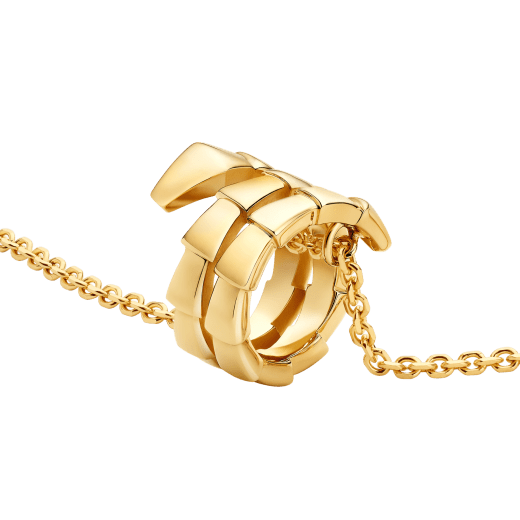 Serpenti Viper 18 kt yellow gold mini pendant necklace 362421 image 3