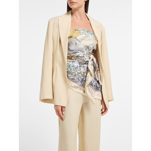Bvlgari Alchemist scarf in fine natural silk twill with a Bvlgari Bvlgari metal pendant. Made of 100% silk. 246305 image 1