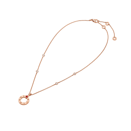 BVLGARI BVLGARI 18 kt rose gold pendant necklace set with a ruby. Lunar New Year Special Edition 361202 image 2