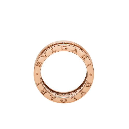 B.zero1 Ring aus 18 Karat Roségold, an der Spirale ausgefasst mit Diamant-Pavé AN860150 image 2