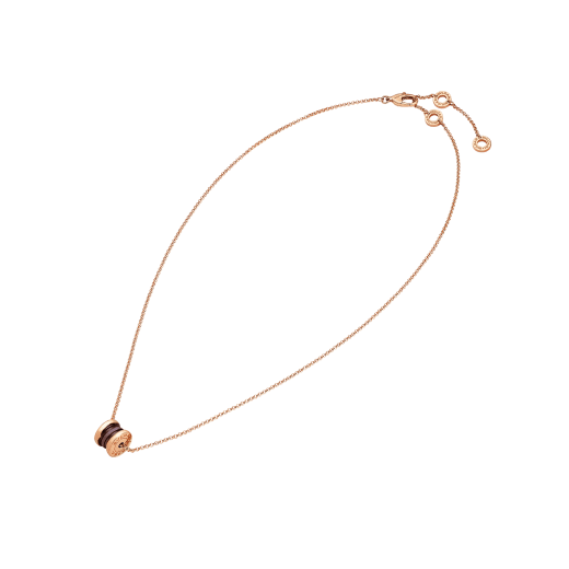 B.zero1 necklace with 18 kt rose gold chain and pendant in 18 kt rose gold and cermet. 358379 image 4