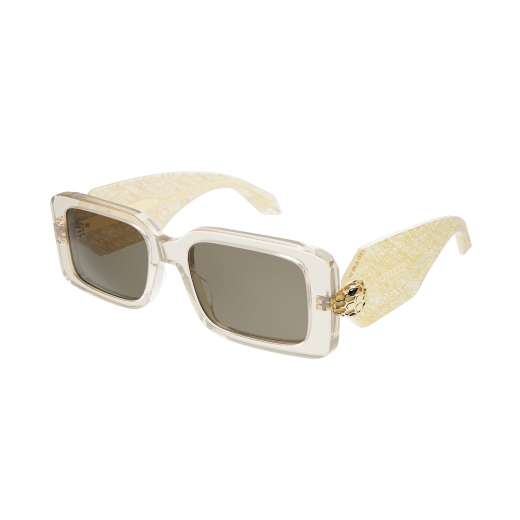 Serpenti Forever rectangular acetate sunglasses with enamelled snakehead embellishment 904381 image 1