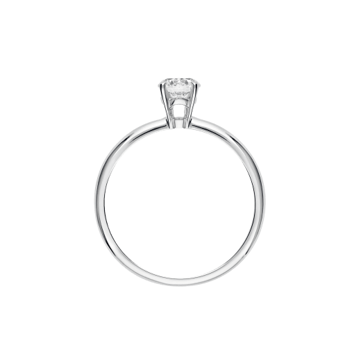라운드 브릴리언트 컷 다이아몬드가 셋팅된 로마 아모르 플래티넘 링. 0.30 캐럿부터 출시. AN859293 image 4
