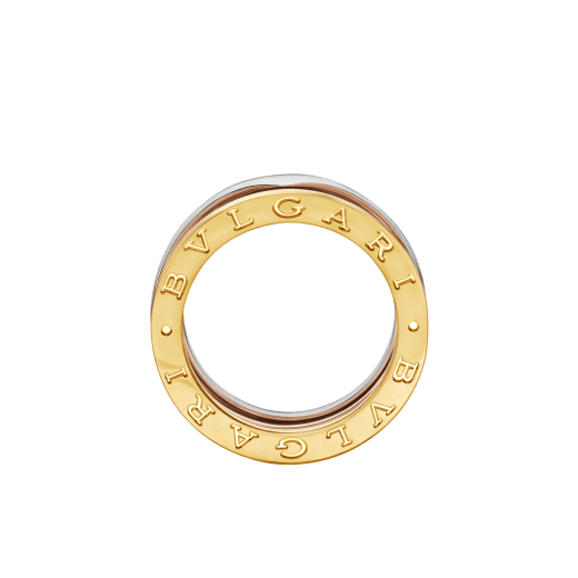 B.zero1 three-band ring in 18 kt rose, white and yellow gold. B-zero1-3-bands-AN857652 image 2