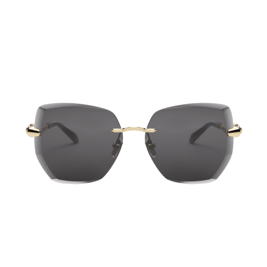 Serpenti Viper geometric rimless sunglasses with metal temples 904361 image 2
