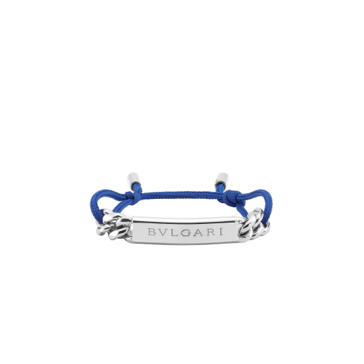 Bracciale Bvlgari Bvlgari con cordoncino in tessuto nero. Iconica targhetta placcata oro con logo BVLGARI. BVLGARISTRING image 1
