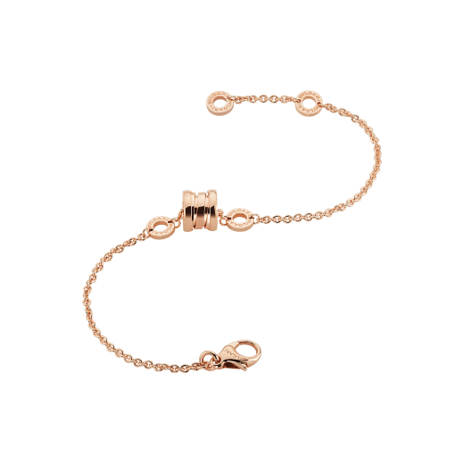 B.zero1 soft chain bracelet with circle pendant in 18 kt rose gold BR857254 image 2