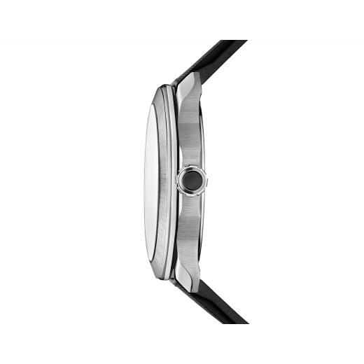 Octo Roma Automatic watch with mechanical manufacture movement, automatic winding, satin-brushed and polished stainless steel case and interchangeable bracelet, white Clous de Paris dial. Water-resistant up to 100 metres 103738 image 8