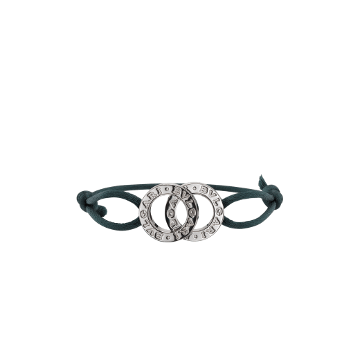 BVLGARI BVLGARI bracelet in crystal rose fabric with an iconic double logo décor in sterling silver BRACLT-FORTUNAUa image 1