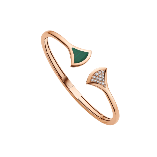 DIVAS' DREAM Armreif aus 18 Karat Roségold mit Malachit-Element und Diamant-Pavé BR858679 image 1