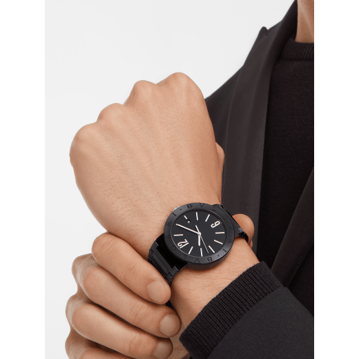 BVLGARI BVLGARI 腕錶，搭載機械機芯，自動上鍊，日期顯示。錶徑 41 公釐，精鋼錶殼，DLC 類鑽碳高耐磨鍍膜處理，黑色漆面錶盤。防水深度 50 公尺。 103540 image 5
