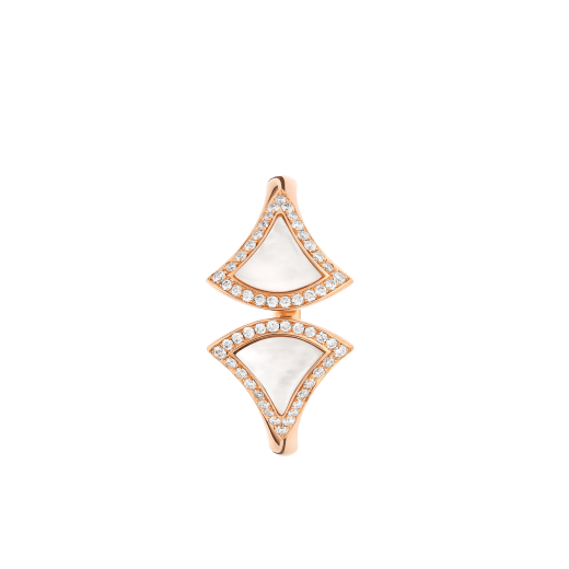 DIVAS' DREAM ring in 18 kt rose gold set with mother-of-pearl elements and pavé diamonds AN859644 image 3