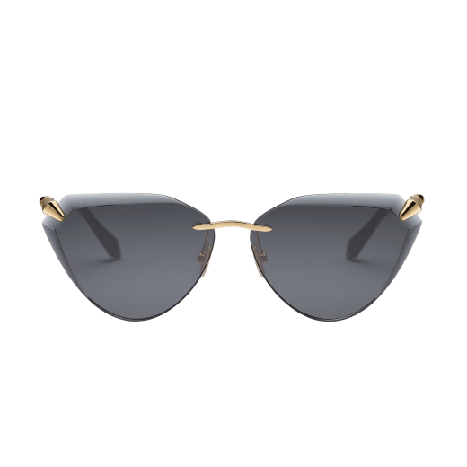 Serpenti Viper cat-eye rimless sunglasses with metal temples 904312 image 2