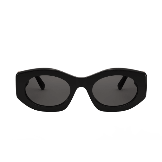 Calla oval acetate sunglasses with fan-shaped embellishment on the temples 904351 image 2