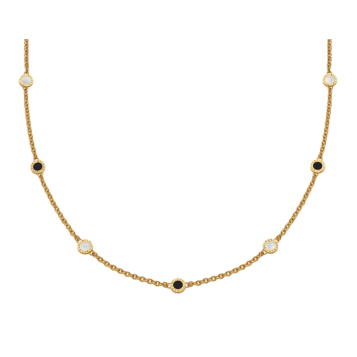 Bvlgari Bvlgari 18 kt yellow gold sautoir set with mother-of-pearl and onyx elements 361965 image 1