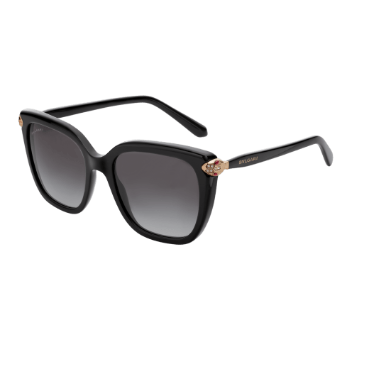 Gafas de sol Bvlgari 8091-B-A 501/8G Negro Pulido Con Joyas-Ajuste alternativa 