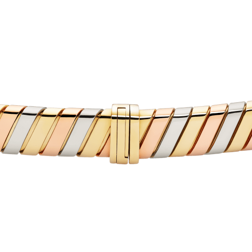 Bvlgari Tubogas 18 kt yellow, white and rose gold necklace CL860075 image 2