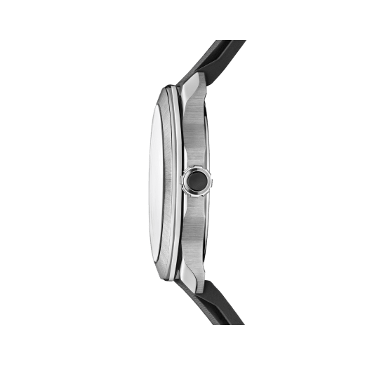 Octo Roma Automatic watch with mechanical manufacture movement, automatic winding, satin-brushed and polished stainless steel case and interchangeable bracelet, anthracite Clous de Paris dial. Water-resistant up to 100 metres 103740 image 8