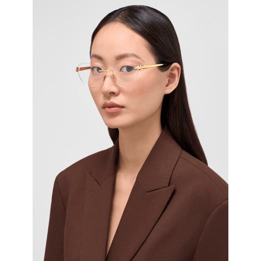 Serpenti Forever 金屬貓眼式光學眼鏡，鏡腳飾以琺瑯蛇頭元素。 904367 image 1