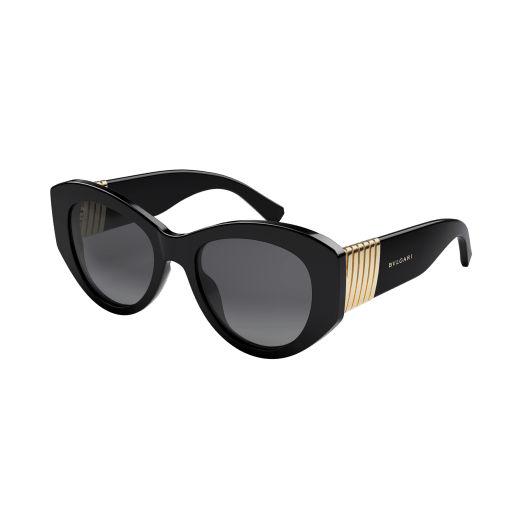 Tubogas oval acetate sunglasses with spiral embellishment on the temples 904362 image 1