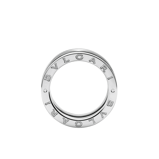 Mêlant courbes fluides et volumes audacieux dans une spirale en or blanc, le design original de la bague B.zero1 révèle le charisme d'un bijou emblématique. B-zero1-3-bands-AN191024 image 2