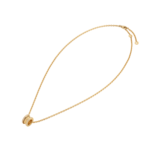 B.zero1 Rock Halskette mit Anhänger aus 18 Karat Gelbgold mit Nieten und Diamant-Pavé 358349 image 2