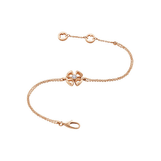Fiorever 18 kt rose gold bracelet set with a central diamond. BR858441 image 2