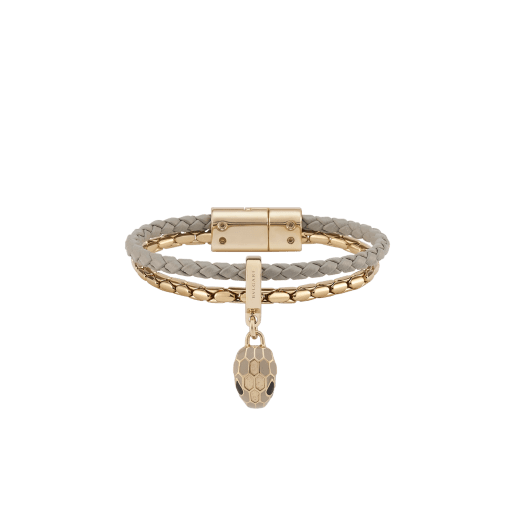 Serpenti Forever Leather Bracelet 294354 Bulgari