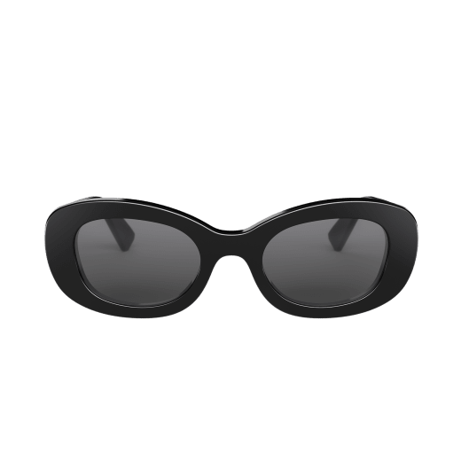 B.zero1 oval acetate sunglasses with iconic embellishment BV40039I image 2