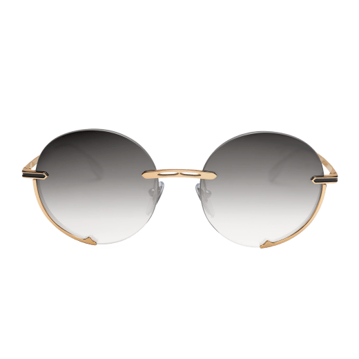 Bvlgari B.zero1 "Logo Embrace" metal round sunglasses. Bzero1logoembrace image 2