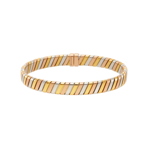 Bvlgari Tubogas 18 kt yellow, white and rose gold bracelet BR860068 image 2