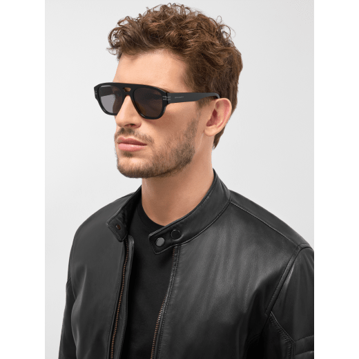 B.zero1 aviator acetate sunglasses with iconic embellishment BV40040I image 1