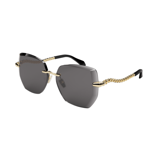 Serpenti Viper geometric rimless sunglasses with metal temples 904361 image 1