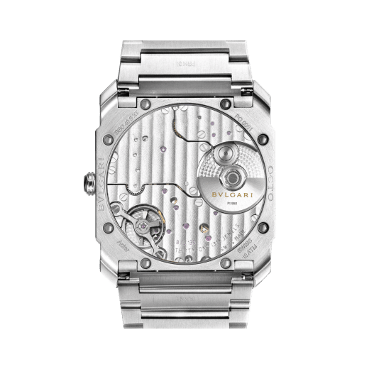 Octo Finissimo Automatic watch in satin-polished stainless steel with mechanical manufacture ultra-thin movement (2.23 mm thick), automatic winding and sunray metallic copper tone dial. Water resistant up to 100 metres 103856 image 4